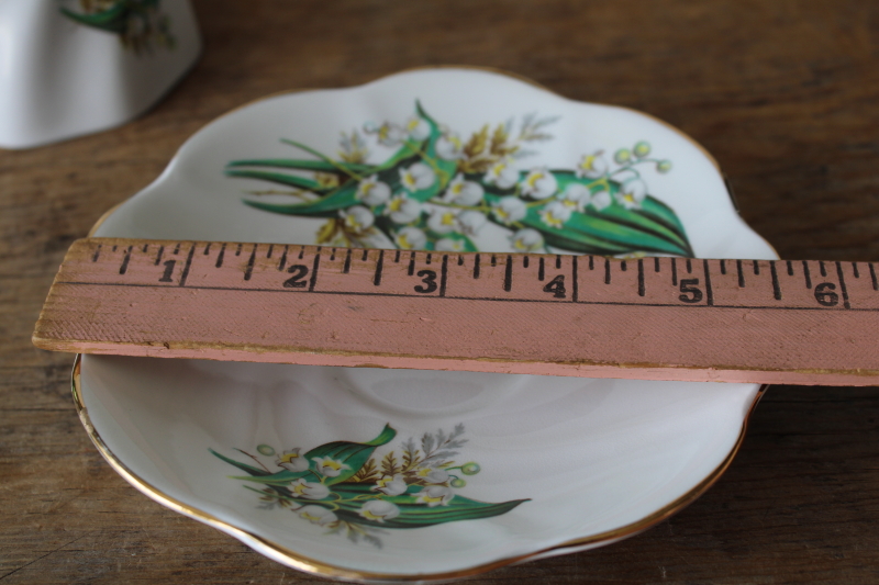 photo of vintage tea cup & saucer lily of the valley lilies floral English bone china  #6