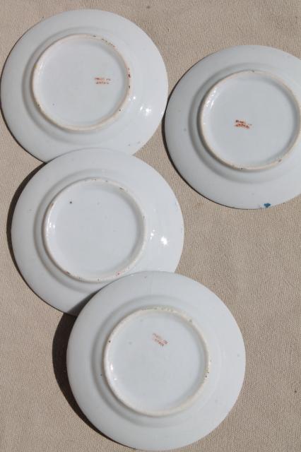 photo of vintage tea party china doll dishes, little hand painted porcelain plates #6