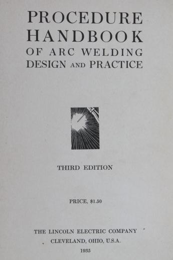 photo of vintage technical handbook of arc welding, old engineering welder's handbook  #5