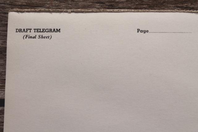 photo of vintage telegram message pad telegraph office blank composition tablet mid century messenger forms #3