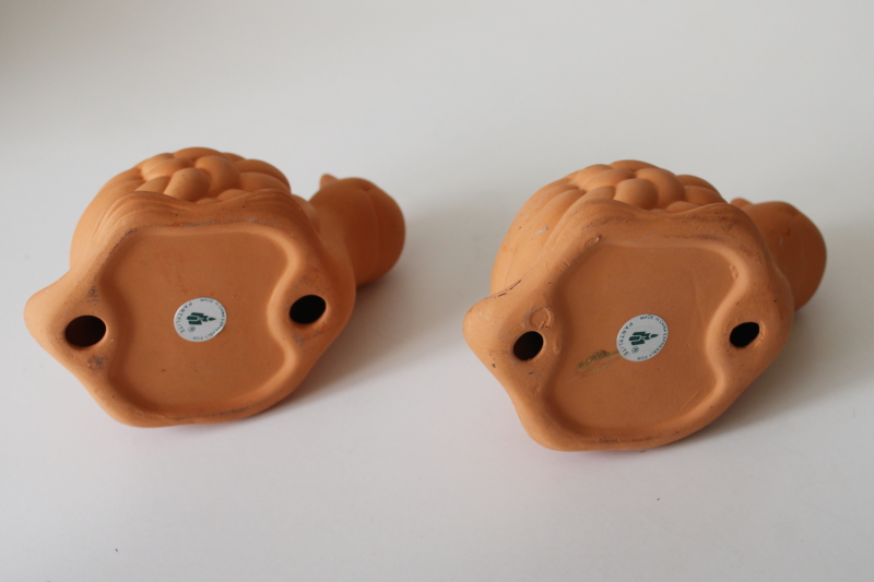 photo of vintage terracotta snail candle holders, Partylite mini snails to hold tea lights candles  #6