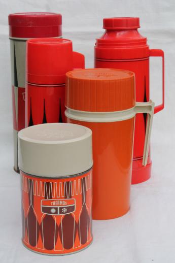 photo of vintage thermos lot, picnic jugs & thermos bottles for camping, picnics, lunch! #1