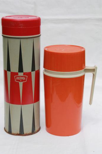 photo of vintage thermos lot, picnic jugs & thermos bottles for camping, picnics, lunch! #4