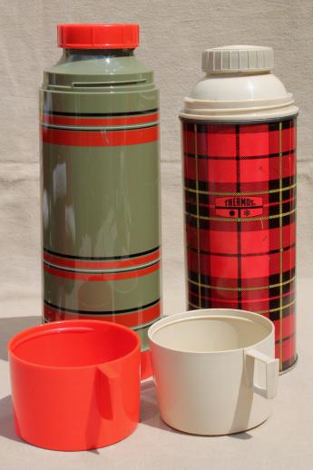 photo of vintage thermos lot, picnic jugs & thermos bottles for camping, picnics, lunch! #5