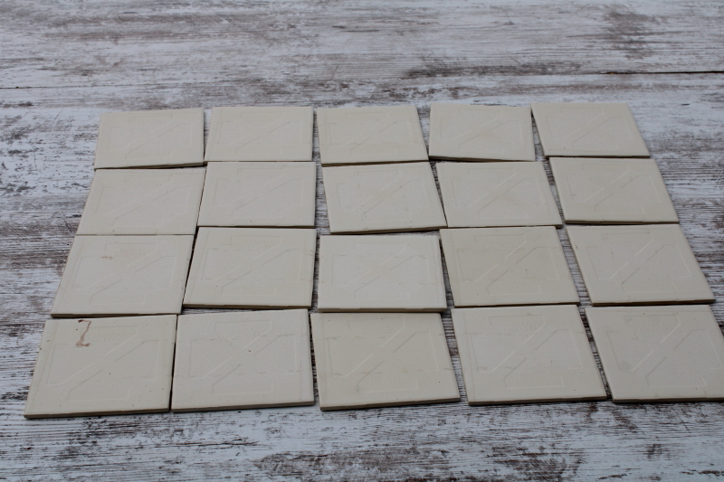 photo of vintage tiles blue flower baskets on ivory white, antique french country style for cottage kitchen  #8