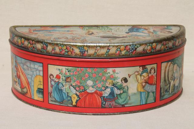 photo of vintage tin collection, lot pretty tea tins, biscuit tins & chocolate boxes for sweets #2