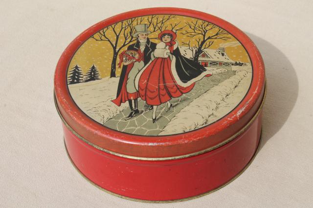 photo of vintage tin collection, lot pretty tea tins, biscuit tins & chocolate boxes for sweets #3