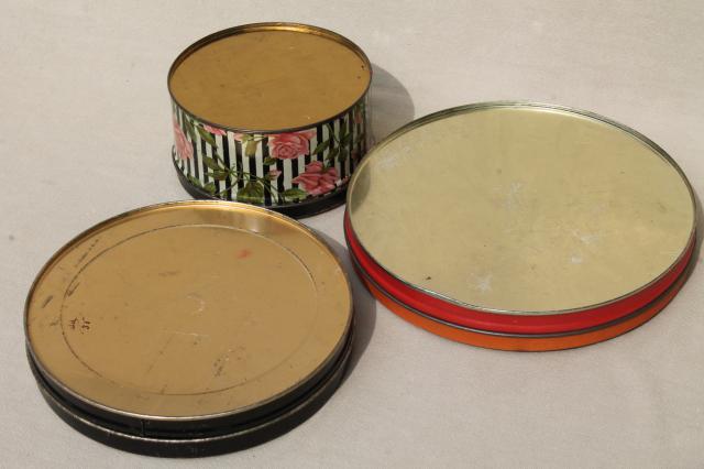 photo of vintage tin collection, lot pretty tea tins, biscuit tins & chocolate boxes for sweets #11