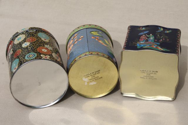 photo of vintage tin collection, lot pretty tea tins, biscuit tins & chocolate boxes for sweets #14