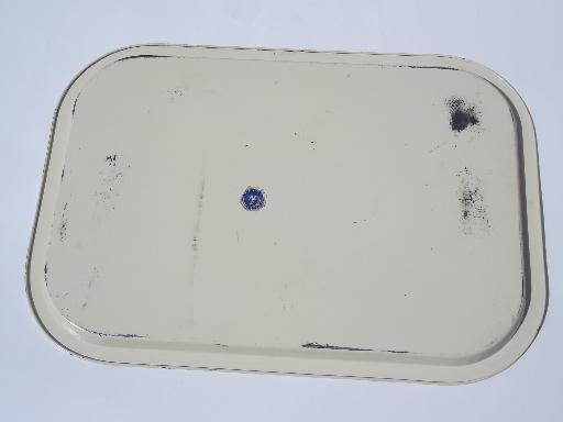 photo of vintage tin serving tray How to Eat a Lobster, red lobsters on white #4