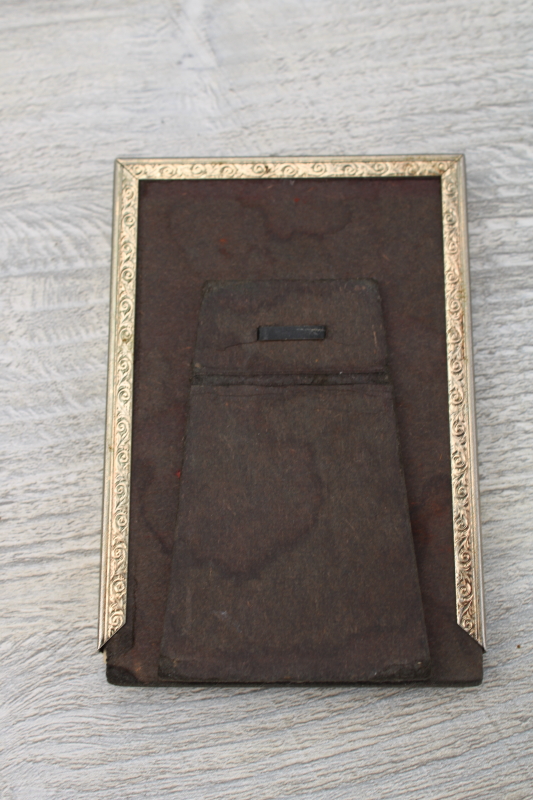 photo of vintage tiny frame Jesus picture & metal plaque Family That Prays Together Stays Together  #5