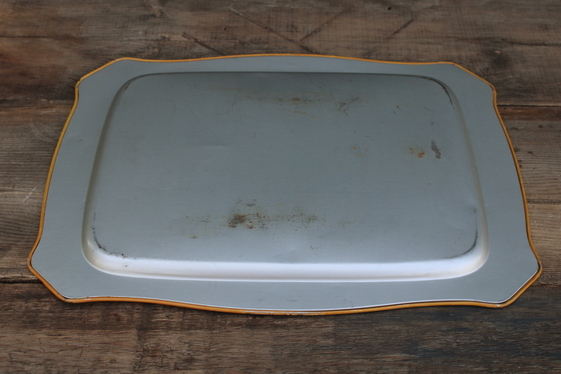 photo of vintage tole metal tray painted floral pink roses on black, romantic cottage decor  #5