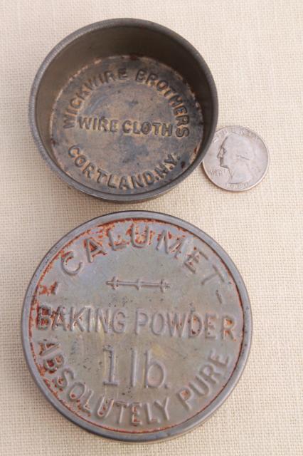 photo of vintage toy kitchen metal baking tins, muffin baking pans doll size miniature working bakeware  #15