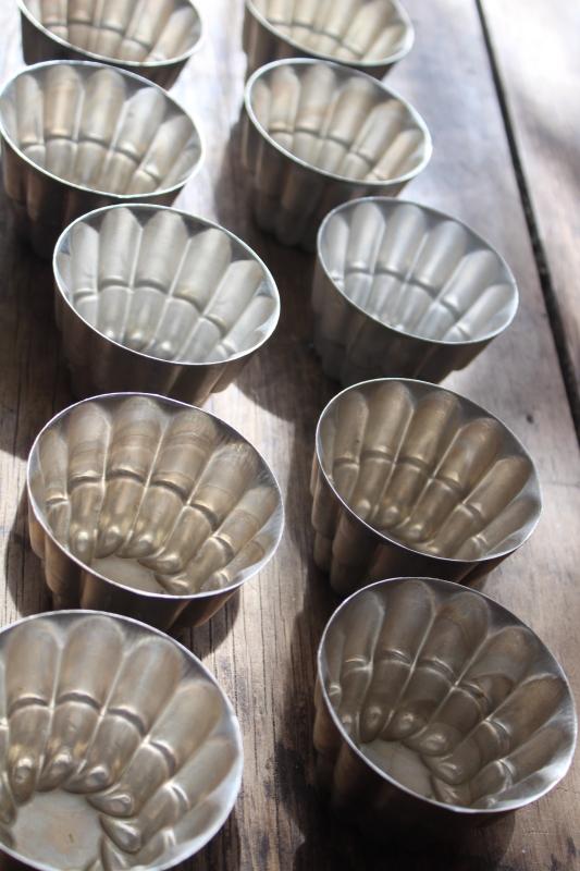 photo of vintage turks head shape jello molds or baking pans, individual cake tins #7