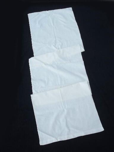 photo of vintage unbleached cotton feedsack fabric pillowcases for long pillows #4