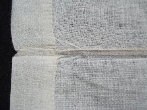 photo of vintage unbleached cotton feedsack fabric pillowcases for long pillows #5