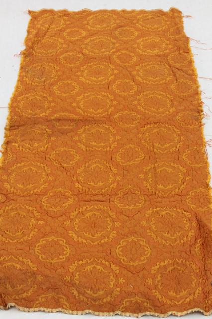 photo of vintage upholstery fabric remnants lot, decorator sewing fabrics lot for cushions etc. #3