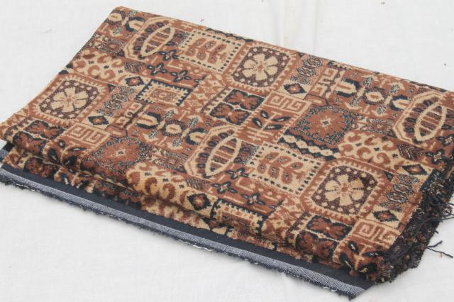 photo of vintage upholstery fabric remnants lot, decorator sewing fabrics lot for cushions etc. #5