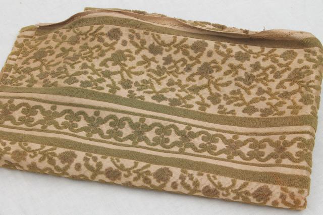photo of vintage upholstery fabric remnants lot, decorator sewing fabrics lot for cushions etc. #10