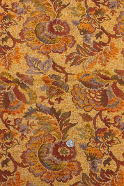 photo of vintage upholstery fabric remnants lot, decorator sewing fabrics lot for cushions etc. #11