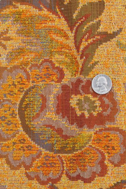 photo of vintage upholstery fabric remnants lot, decorator sewing fabrics lot for cushions etc. #12