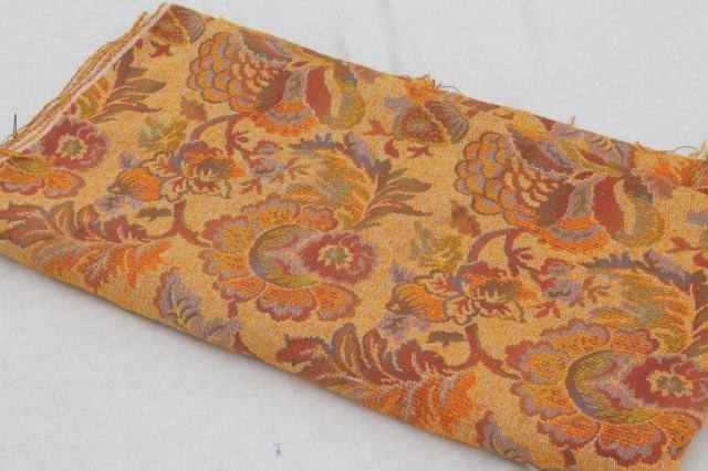 photo of vintage upholstery fabric remnants lot, decorator sewing fabrics lot for cushions etc. #13