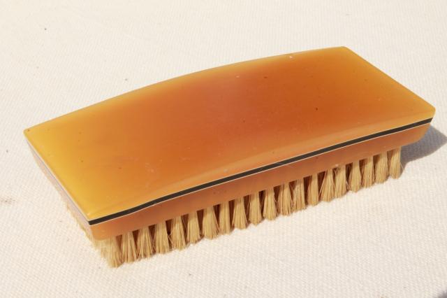 photo of vintage vanity hand mirrors, hair brushes & combs - antique french ivory celluloid #9