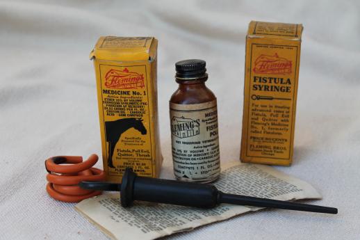 photo of vintage veterinary cure for horses, collectible quack medicine boxes #1