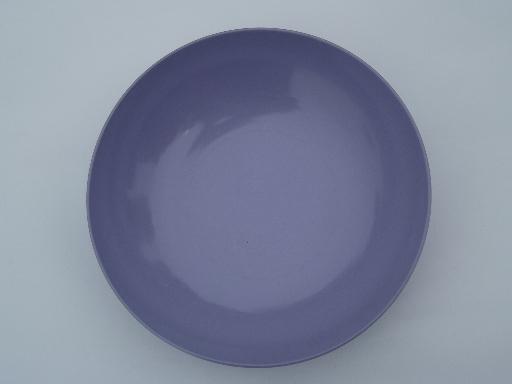 vintage violet purple melmac, retro Royalon bowls, soup and small bowl set