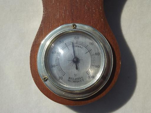 photo of vintage weather station, working barometer, themometer, hygrometer #3