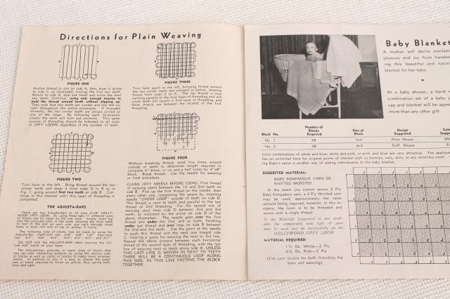 photo of vintage weave it square jiffy loom hand weaving adjustable frame kit w/ instructions #6