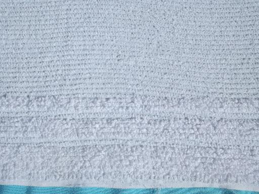 photo of vintage white cotton bedspread lot, 6 spreads chenille, Bates tufted candlewick #6