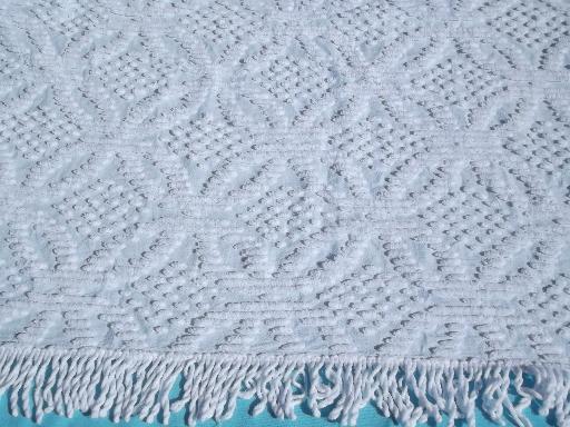 photo of vintage white cotton bedspread lot, 6 spreads chenille, Bates tufted candlewick #7