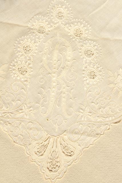 photo of vintage white hankies lot, fine cotton & linen lace edged handkerchiefs Madeira and Swiss embroidery #8