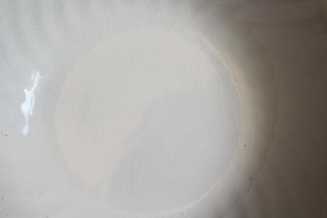 photo of vintage white ironstone china, 12 square bowls Regency swirl, Johnson Bros England #3