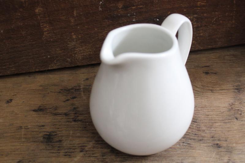 photo of vintage white ironstone china pitcher, milk jug or large creamer #2