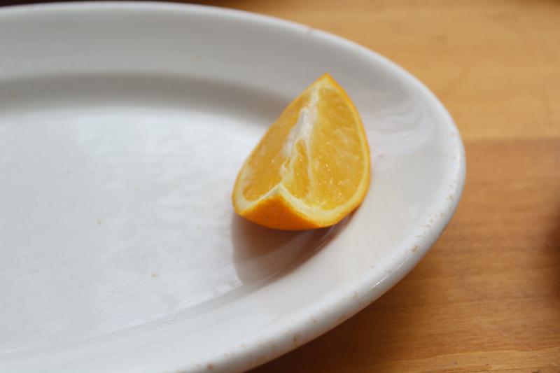 photo of vintage white ironstone china restaurant ware, stack of oval steak plate platters #3