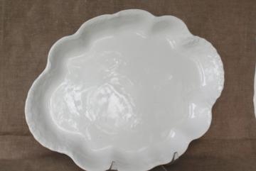 catalog photo of vintage white ironstone platter or tray, American Beauty Homer Laughlin semi vitreous china