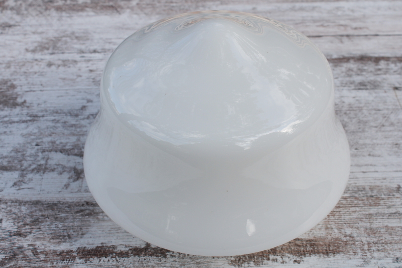 photo of vintage white milk glass school house globe shade for industrial or farmhouse style lighting #4