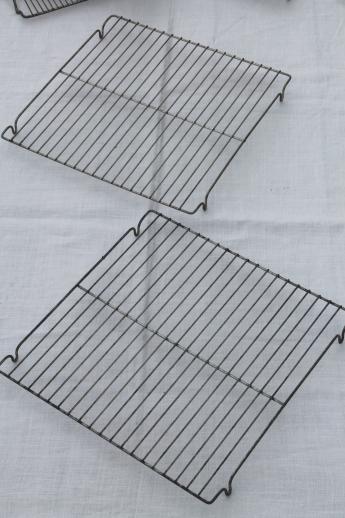 photo of vintage wire cooling racks, lot of 10 old wire racks for a whole shelf of pies! #2