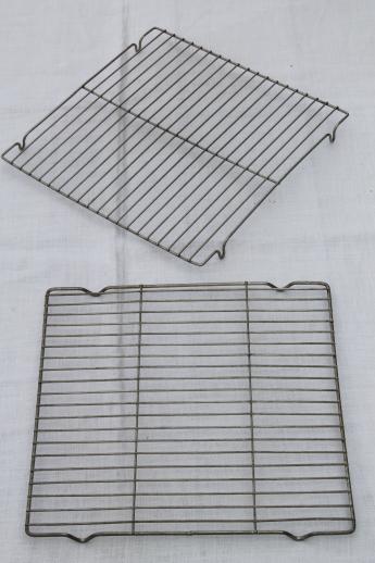 photo of vintage wire cooling racks, lot of 10 old wire racks for a whole shelf of pies! #4