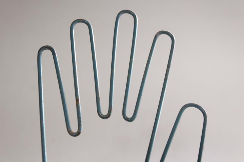 photo of vintage wire hand shape, ladies glove stretcher or display mannequin hand form #4