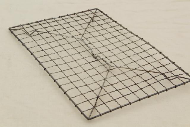 photo of vintage wirework crimped wire cooling rack, baker's bakery photo prop for pies, cookies #1