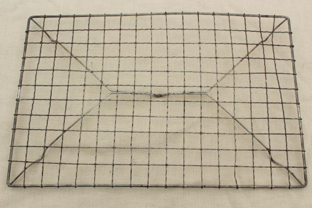 photo of vintage wirework crimped wire cooling rack, baker's bakery photo prop for pies, cookies #2