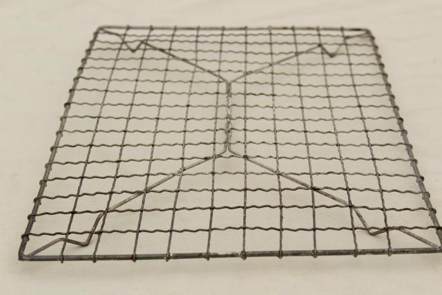 photo of vintage wirework crimped wire cooling rack, baker's bakery photo prop for pies, cookies #3