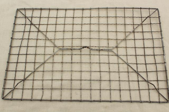 photo of vintage wirework crimped wire cooling rack, baker's bakery photo prop for pies, cookies #4