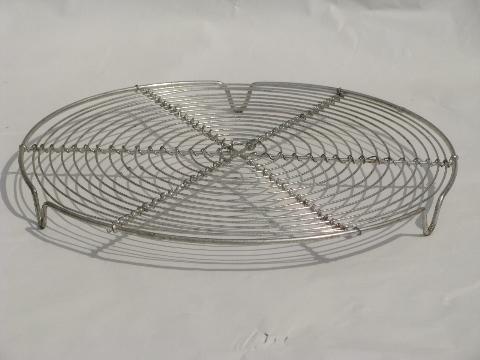 photo of vintage wirework trivet, old wire stand for kitchen tea kettle #2