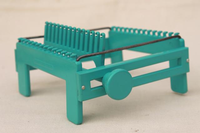 photo of vintage wonder weave it square loom & crazy daisy winder metal pin flower maker for yarn craft #4