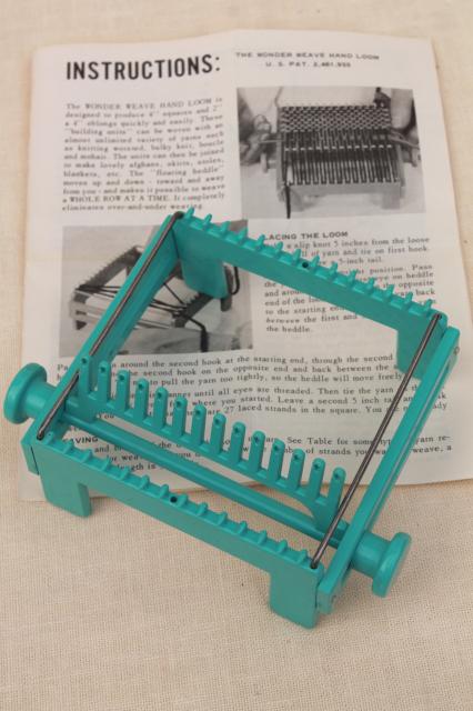 photo of vintage wonder weave it square loom & crazy daisy winder metal pin flower maker for yarn craft #5