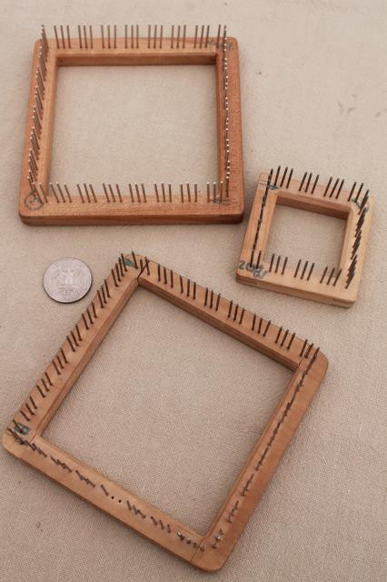 photo of vintage wonder weave it square looms, large & small size loom for 4 & 2 inch squares #5